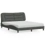 Bed with dark gray fabric mattress 160x200 cm by vidaXL, Beds and slatted bases - Ref: Foro24-3208542, Price: 433,22 €, Disco...