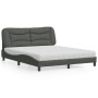 Cama con colchón de tela gris oscuro 160x200 cm de vidaXL, Camas y somieres - Ref: Foro24-3208542, Precio: 460,30 €, Descuent...