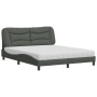 Bed with dark gray fabric mattress 160x200 cm by vidaXL, Beds and slatted bases - Ref: Foro24-3208542, Price: 451,92 €, Disco...