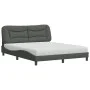 Bed with dark gray fabric mattress 160x200 cm by vidaXL, Beds and slatted bases - Ref: Foro24-3208542, Price: 433,22 €, Disco...