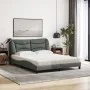 Bed with dark gray fabric mattress 160x200 cm by vidaXL, Beds and slatted bases - Ref: Foro24-3208542, Price: 433,22 €, Disco...