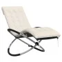 Geometric lounger with black and gray steel cushion by vidaXL, Loungers - Ref: Foro24-3213546, Price: 138,29 €, Discount: %