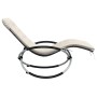 Tumbona geométrica con cojín acero negro y gris de vidaXL, Tumbonas - Ref: Foro24-3213546, Precio: 154,80 €