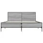 Sonoma-graues Metall-Holzwerkstoff-Bettgestell, 160 x 200 cm von vidaXL, Betten und Lattenroste - Ref: Foro24-3280010, Preis:...