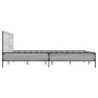 Sonoma gray metal engineered wood bed frame 160x200 cm by vidaXL, Beds and slatted bases - Ref: Foro24-3280010, Price: 161,57...