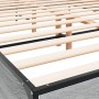 Sonoma gray metal engineered wood bed frame 160x200 cm by vidaXL, Beds and slatted bases - Ref: Foro24-3280010, Price: 161,57...