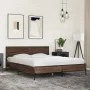 Estructura cama madera ingeniería metal marrón roble 150x200 cm de vidaXL, Camas y somieres - Ref: Foro24-3280006, Precio: 15...