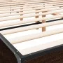 Oak brown metal engineered wood bed frame 150x200 cm by vidaXL, Beds and slatted bases - Ref: Foro24-3280006, Price: 157,23 €...