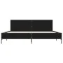 Engineered wood and black metal bed frame 180x200cm by vidaXL, Beds and slatted bases - Ref: Foro24-3280012, Price: 166,30 €,...
