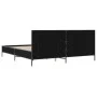 Engineered wood and black metal bed frame 180x200cm by vidaXL, Beds and slatted bases - Ref: Foro24-3280012, Price: 166,30 €,...