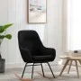 Silla mecedora de tela negra de vidaXL, Mecedoras - Ref: Foro24-289543, Precio: 112,84 €, Descuento: %