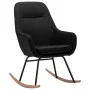 Silla mecedora de tela negra de vidaXL, Mecedoras - Ref: Foro24-289543, Precio: 112,84 €, Descuento: %