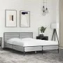Sonoma gray metal engineered wood bed frame 120x190 cm by vidaXL, Beds and slatted bases - Ref: Foro24-3280025, Price: 144,29...