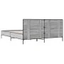 Sonoma gray metal engineered wood bed frame 120x190 cm by vidaXL, Beds and slatted bases - Ref: Foro24-3280025, Price: 144,29...