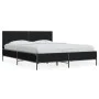 Engineered wood and black metal bed frame 135x190cm by vidaXL, Beds and slatted bases - Ref: Foro24-3280027, Price: 150,60 €,...