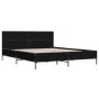 Engineered wood and black metal bed frame 135x190cm by vidaXL, Beds and slatted bases - Ref: Foro24-3280027, Price: 150,60 €,...