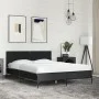 Engineered wood and black metal bed frame 135x190cm by vidaXL, Beds and slatted bases - Ref: Foro24-3280027, Price: 150,60 €,...