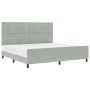 Estructura de cama Gris claro 200 x 200 cm Terciopelo