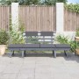 Banco de jardín con cojines 2 en 1 190 cm gris madera de acacia