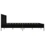 Engineered wood and black metal bed frame 135x190cm by vidaXL, Beds and slatted bases - Ref: Foro24-3280027, Price: 150,60 €,...