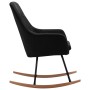 Silla mecedora de tela negra de vidaXL, Mecedoras - Ref: Foro24-289543, Precio: 113,74 €, Descuento: %