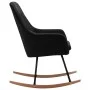 Silla mecedora de tela negra de vidaXL, Mecedoras - Ref: Foro24-289543, Precio: 112,84 €, Descuento: %