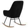 Silla mecedora de tela negra de vidaXL, Mecedoras - Ref: Foro24-289543, Precio: 112,84 €, Descuento: %