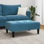 Blue velvet footstool 77x55x31 cm by vidaXL, Ottomans - Ref: Foro24-4007365, Price: 66,80 €, Discount: %