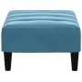 Blauer Samt-Fußhocker 77x55x31 cm von vidaXL, Osmanen - Ref: Foro24-4007365, Preis: 66,80 €, Rabatt: %