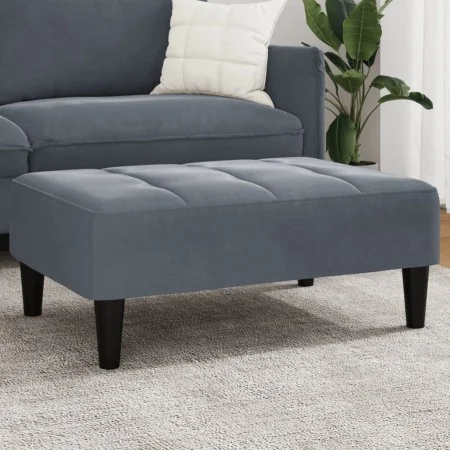 Dunkelgrauer Samt-Fußhocker 77x55x31 cm von vidaXL, Osmanen - Ref: Foro24-4007367, Preis: 66,59 €, Rabatt: %