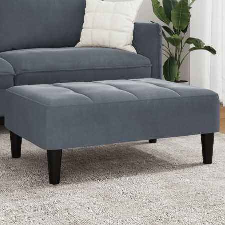 Reposapiés de terciopelo gris oscuro 77x55x31 cm de vidaXL, Otomanas - Ref: Foro24-4007367, Precio: 67,51 €, Descuento: %