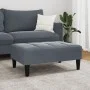 Dunkelgrauer Samt-Fußhocker 77x55x31 cm von vidaXL, Osmanen - Ref: Foro24-4007367, Preis: 66,59 €, Rabatt: %