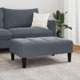 Reposapiés de terciopelo gris oscuro 77x55x31 cm de vidaXL, Otomanas - Ref: Foro24-4007367, Precio: 67,51 €, Descuento: %