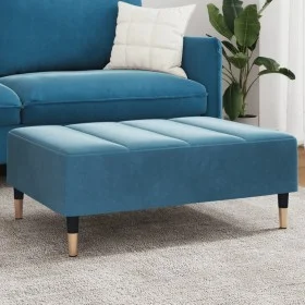 Blauer Samt-Fußhocker 77x55x31 cm von vidaXL, Osmanen - Ref: Foro24-4007392, Preis: 73,92 €, Rabatt: %