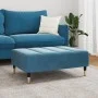 Blauer Samt-Fußhocker 77x55x31 cm von vidaXL, Osmanen - Ref: Foro24-4007392, Preis: 73,92 €, Rabatt: %
