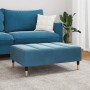 Blauer Samt-Fußhocker 77x55x31 cm von vidaXL, Osmanen - Ref: Foro24-4007392, Preis: 74,98 €, Rabatt: %