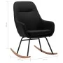 Silla mecedora de tela negra de vidaXL, Mecedoras - Ref: Foro24-289543, Precio: 112,84 €, Descuento: %