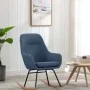 Silla mecedora de tela azul de vidaXL, Mecedoras - Ref: Foro24-289541, Precio: 119,90 €, Descuento: %