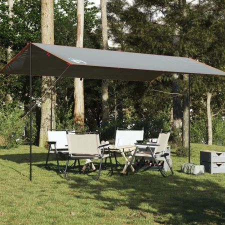 Graue und orangefarbene wasserdichte Campingplane 500 x 294 cm von vidaXL, Zelte - Ref: Foro24-94669, Preis: 42,46 €, Rabatt: %