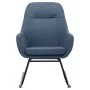 Silla mecedora de tela azul de vidaXL, Mecedoras - Ref: Foro24-289541, Precio: 119,90 €, Descuento: %
