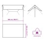 Graue und orangefarbene wasserdichte Campingplane 500 x 294 cm von vidaXL, Zelte - Ref: Foro24-94669, Preis: 41,67 €, Rabatt: %
