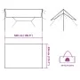 Graue und orangefarbene wasserdichte Campingplane 500 x 294 cm von vidaXL, Zelte - Ref: Foro24-94669, Preis: 42,46 €, Rabatt: %