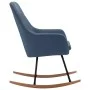 Silla mecedora de tela azul de vidaXL, Mecedoras - Ref: Foro24-289541, Precio: 119,90 €, Descuento: %