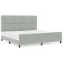 Estructura de cama Gris claro 200 x 200 cm Terciopelo