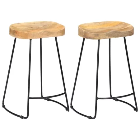 Taburetes de cocina gavin 2 unidades madera maciza de mango by vidaXL, Kitchen stools - Ref: Foro24-247837, Price: 120,00 €, ...