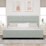 Estructura de cama Gris claro 200 x 200 cm Terciopelo