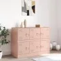 Rosafarbenes Sideboard aus Stahl, 99 x 39 x 73 cm von vidaXL, Sideboards - Ref: Foro24-841794, Preis: 159,89 €, Rabatt: %