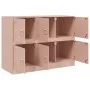Rosafarbenes Sideboard aus Stahl, 99 x 39 x 73 cm von vidaXL, Sideboards - Ref: Foro24-841794, Preis: 159,89 €, Rabatt: %