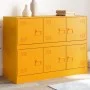 Aparador de acero amarillo mostaza 99x39x73 cm de vidaXL, Aparadores - Ref: Foro24-841796, Precio: 157,52 €, Descuento: %