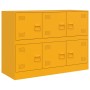 Aparador de acero amarillo mostaza 99x39x73 cm de vidaXL, Aparadores - Ref: Foro24-841796, Precio: 171,24 €, Descuento: %